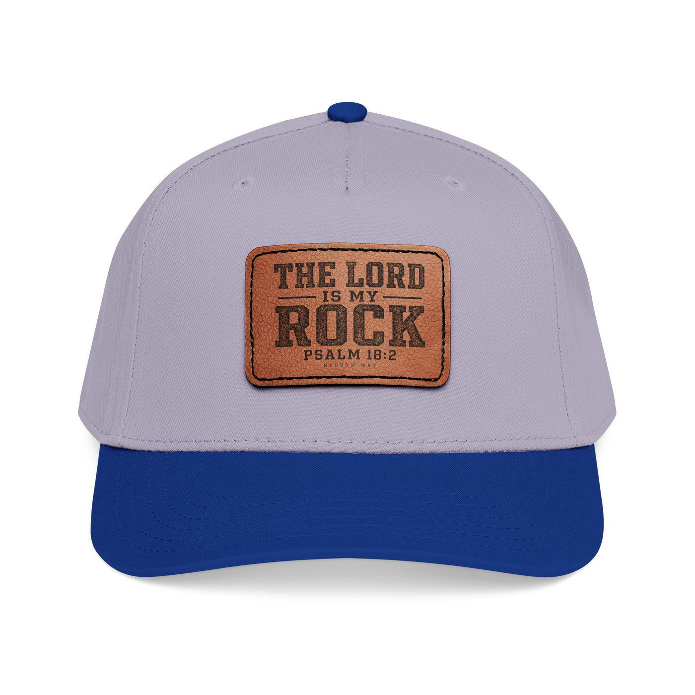 The Lord is My Rock - Mid Profile Baseball Cap with Leather Patch