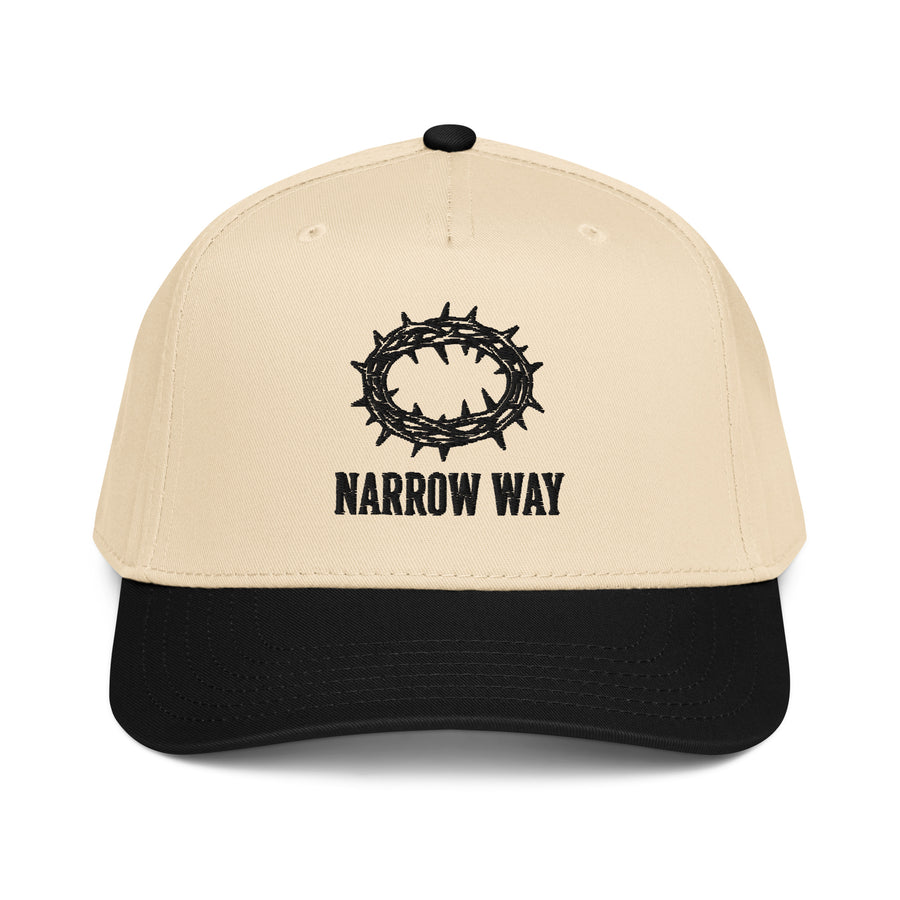 Narrow Way Embroidered Crown of Thorns 5-Panel Cap