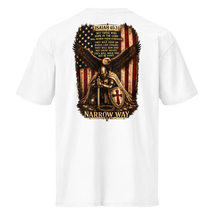 Narrow Way - Isaiah 40-31 Patriotic Crusader Midweight T-Shirt